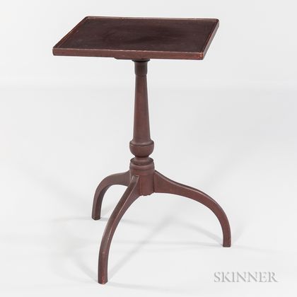 Red/Brown-painted Candlestand