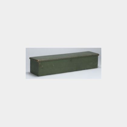 Green Painted Wooden Chart Box