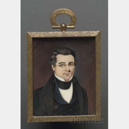 Portrait Miniature of a Gentleman Wearing Spectacles