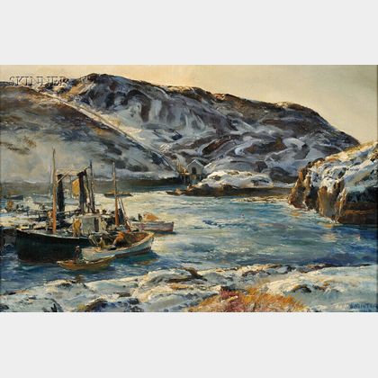 Andrew George Winter (American, 1893-1958) Monhegan Fishermen