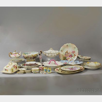 Group of Hand-painted European Porcelain