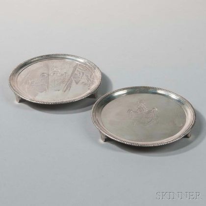 Two George III Irish Silver Salvers