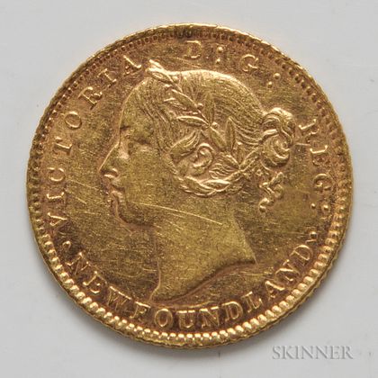 1882-H Newfoundland $2 Gold Coin