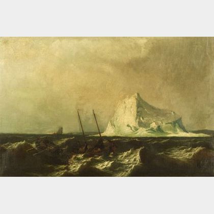 William Bradford (American, 1823-1892) The Returning Fishermen Off Cape St. John