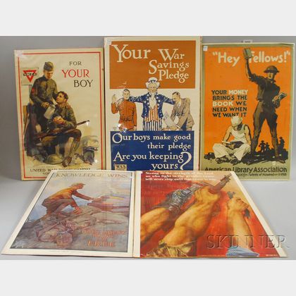 Five WWI Lithograph Posters