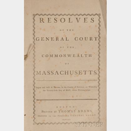 Massachusetts, General Court. Resolves of the General Court