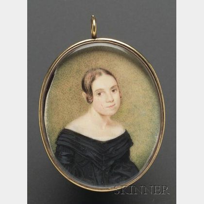 Portrait Miniature of "Mary E. Clark at the age of 19,"
