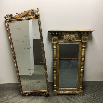 Two Carved Gilt-gesso Mirrors
