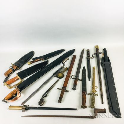 Group of Bayonets and Modern Reproduction Blades