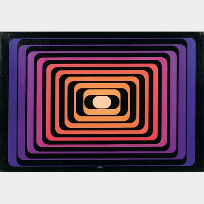 Yvaral (Jean-Pierre Vasarely) (French, 1934-2002) Progression Polychrome B