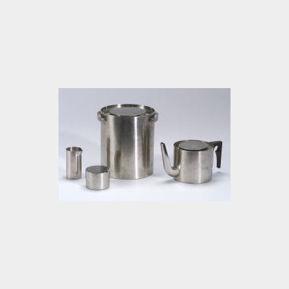 Arne Jacobsen Four-Piece Cylinder Tea Service