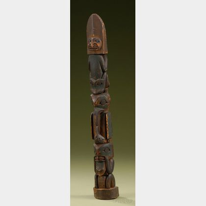Northwest Carved Wood Totem Pole