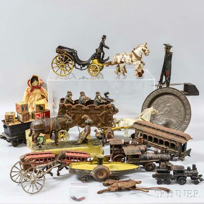 Group of Iron, Tin, and Wood Toys