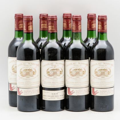 Chateau Margaux 1981, 8 bottles 