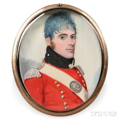Frederick Buck (Irish, 1771-1840) Portrait Miniature of a Military Officer.