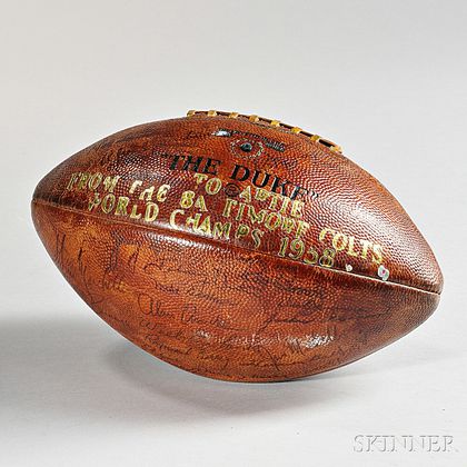 1958 Game-used NFL Championship Ball
