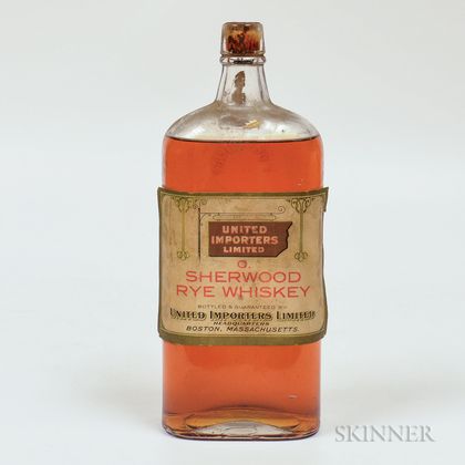 Sherwood Rye Whiskey, 1 quart bottle 