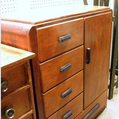 Edison Wood Products Art Deco "Edison Little Folk's Furniture" Child's Maple Dressing Cabinet