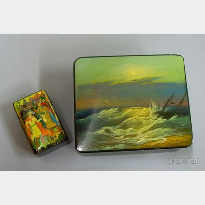 Two Russian Lacquer Boxes