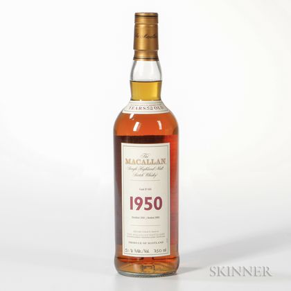 Macallan Fine & Rare 52 Years Old 1950, 1 750ml bottle 