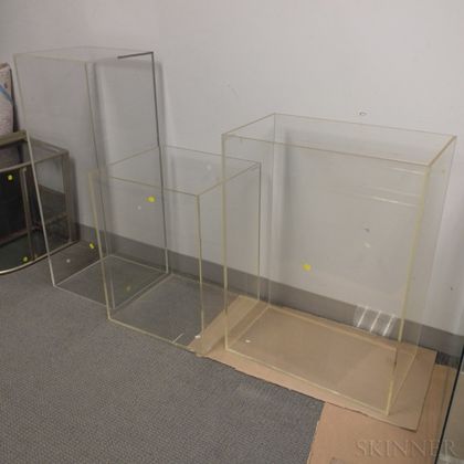 Three Plexiglas Display Cases