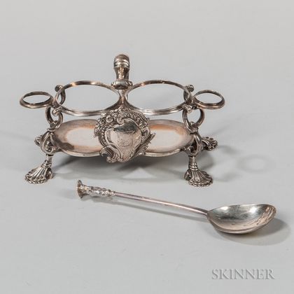 Two Pieces of George II/III Sterling Silver Tableware