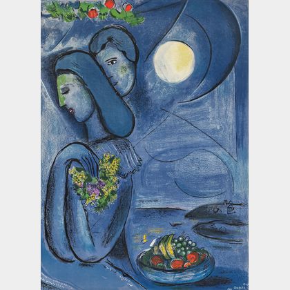 After Marc Chagall (Russian/French, 1887-1985) Saint-Jean-Cap-Ferrat