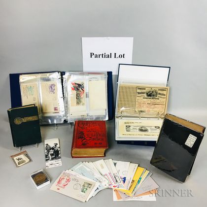 Group of Civic War-era Books and First Day Commemorative Envelopes