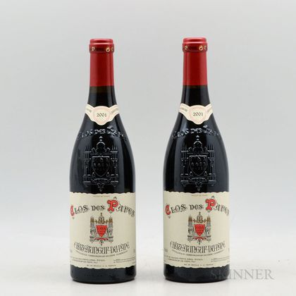 Clos des Papes (Paul Avril) Chateauneuf du Pape 2001, 2 bottles 