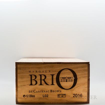 Brio de Cantenac Brown 2016, 12 bottles (owc) 
