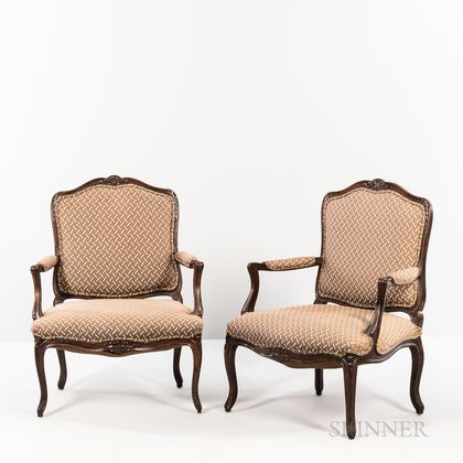 Pair of Louis XV-style Armchairs
