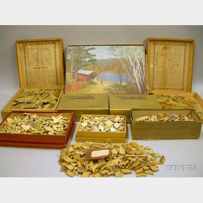 Nine Assorted Boxed Jigsaw Puzzles