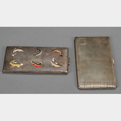 Two Sterling Cigarette Cases