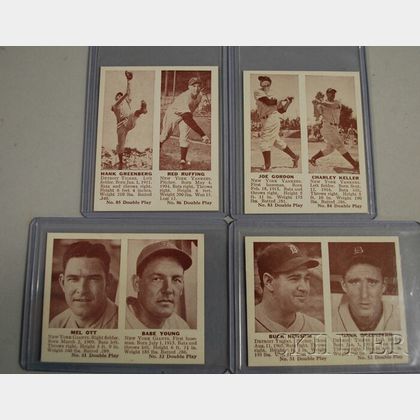 Four 1941 Double Play Baseball Cards