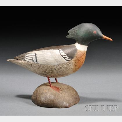 Jess Blackstone Miniature Carved and Painted Red-breasted Merganser Figure