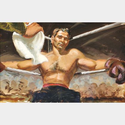 Paul Starrett Sample (American, 1896-1974) A Boxer Between Rounds
