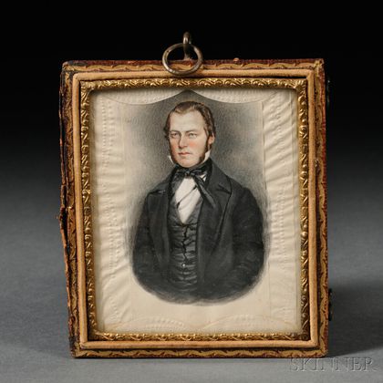 James Sanford Ellsworth (American, 1802/03-1874) Portrait Miniature of a Gentleman, Reportedly a Self-portrait of the Artist