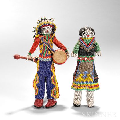 Pair of Zuni Beaded Dolls