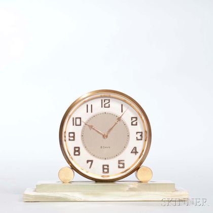 Art Deco Swiss Partners' Desk Clock