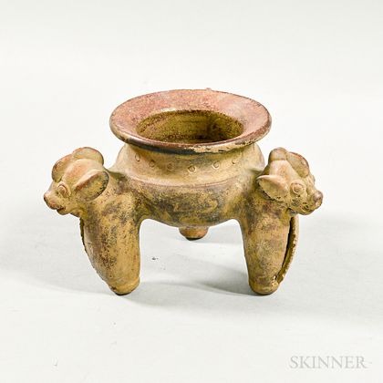 Pre-Columbian-style Tripod Pottery Vessel
