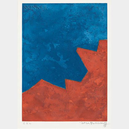 Serge Poliakoff (Russian, 1906-1969) Composition in Red and Blue