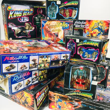Thirteen Battery-operated Toys with Original Boxes