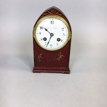 Samuel Marti for Bigelow, Kennard & Co. Japanned Desk Clock