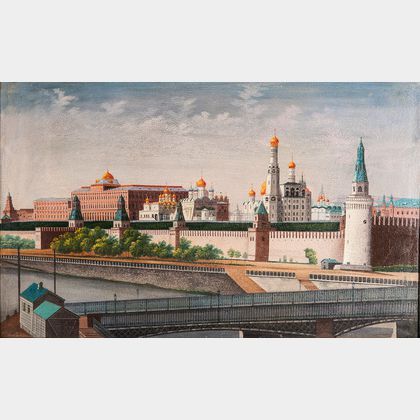 Russian School, 19th Century A View of the Kremlin