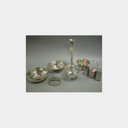 Seven Assorted Sterling Silver Table Items