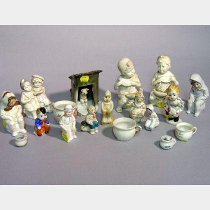 Lot of Miscellaneous Bisque and China Potty Figures