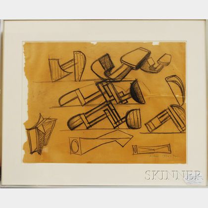 Gabriel Kohn (American, 1910-1975) Drawing for Sculpture, 