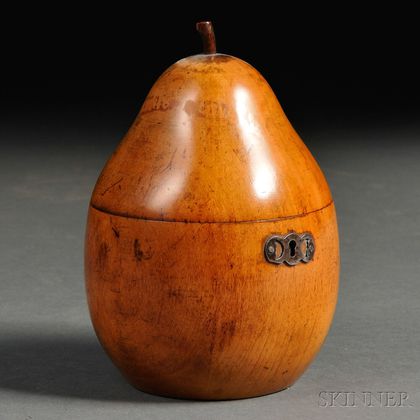 Fruitwood Pear-form Tea Caddy