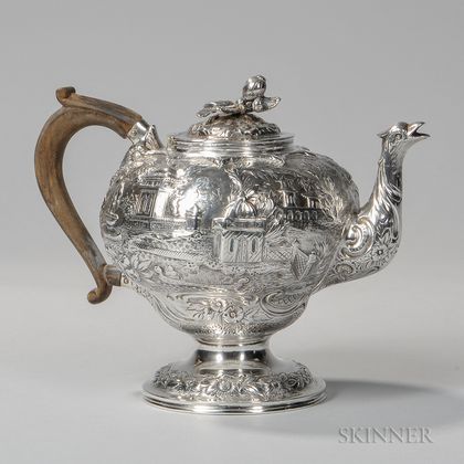Samuel Kirk .917 Silver Teapot
