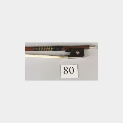 English Silver and Tortoiseshell Mounted Violoncello Bow, Edgar Bishop for W.E. Hill & Sons